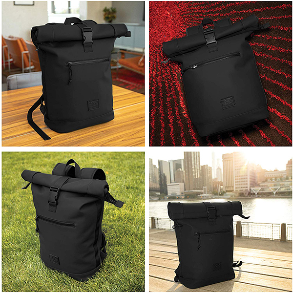 Expandable Roll Top Waterproof Trendy Backpack with Laptop Pocket (5)