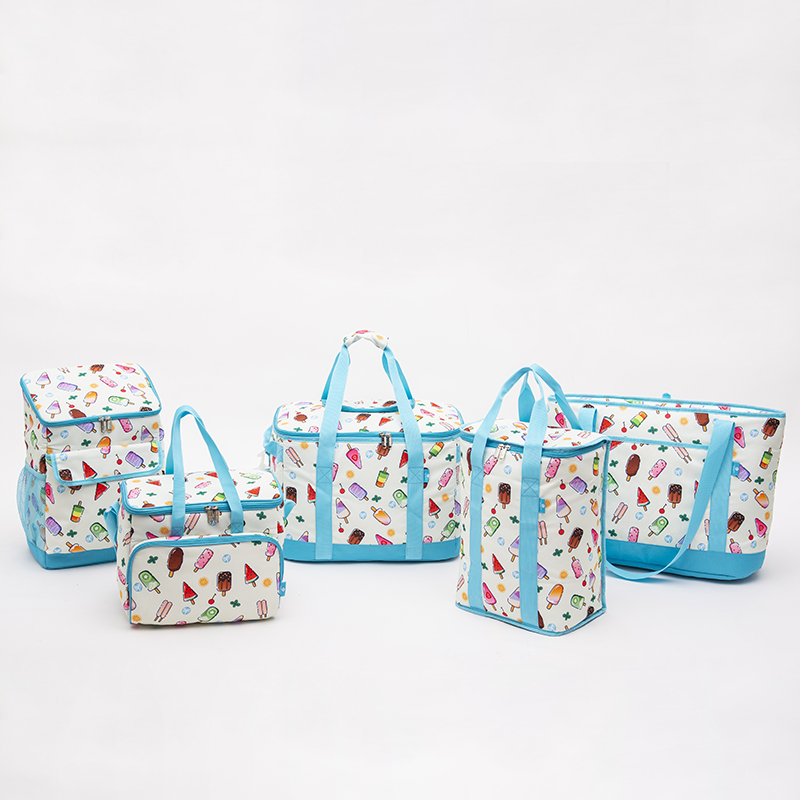 Multi-Function Cooler Bag Ice Cream Pattern Fashion Large Capacity Lunch Bag Series Featured Image