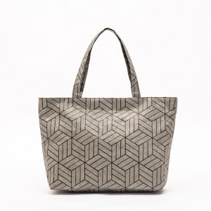 Simple Trendy Eco-Friendly Tote Fashion Daily Bag Diamond Pattern Geometry