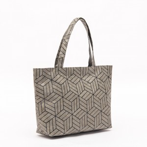 Simple Trendy Eco-Friendly Tote Fashion Daily Bag Diamond Pattern Geometry