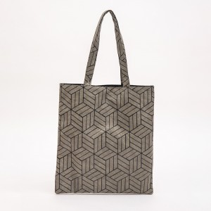 Simple Trendy Tote Eco-Friendly Bag Diamond Pattern Geometry