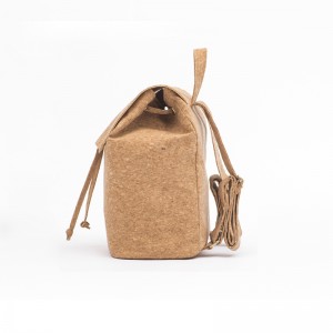 Eco-friendly natural Woodgrained Paper Fabric Anticorrosion Durable Fashion Girl’s Flip Open Backpack