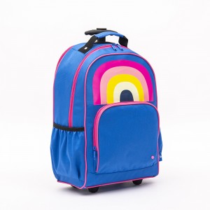 Rainbow student trolley backpack fashion large capacity school bag