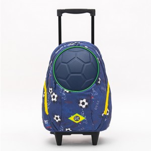 Football Student Trolley Backpack Large Capacity Back To School Bag Series
