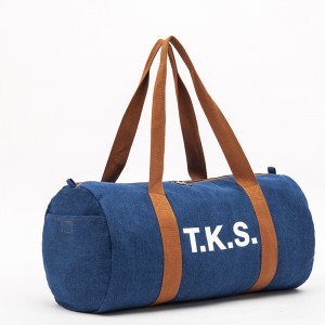Denim traveler bag large capacity soft simple and fashion