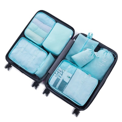 Good quality Laser Females Backpack - Travel Packing Cubes Set Luggage Organizers Toiletry Kits Bonus Shoe Bag  – Twinkling Star
