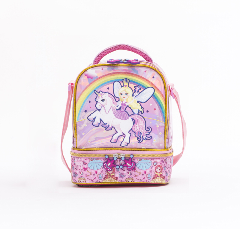 Discount wholesale Kids School Trolley Bag With Wheels - Holographic Leather Girls Lunch Bag – Twinkling Star