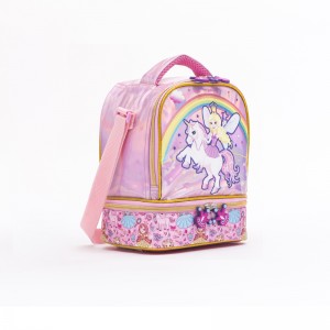 Holographic Leather Girls Lunch Bag