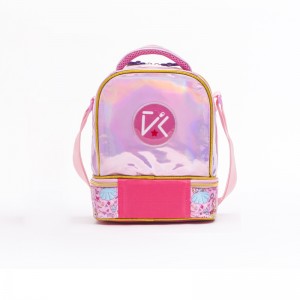 Holographic Leather Girls Lunch Bag