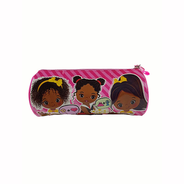 Factory selling Leather Cork Bag - Pink Fabric Pencil Case Zipper Pen Bag Stationery Bag Child Girl  – Twinkling Star
