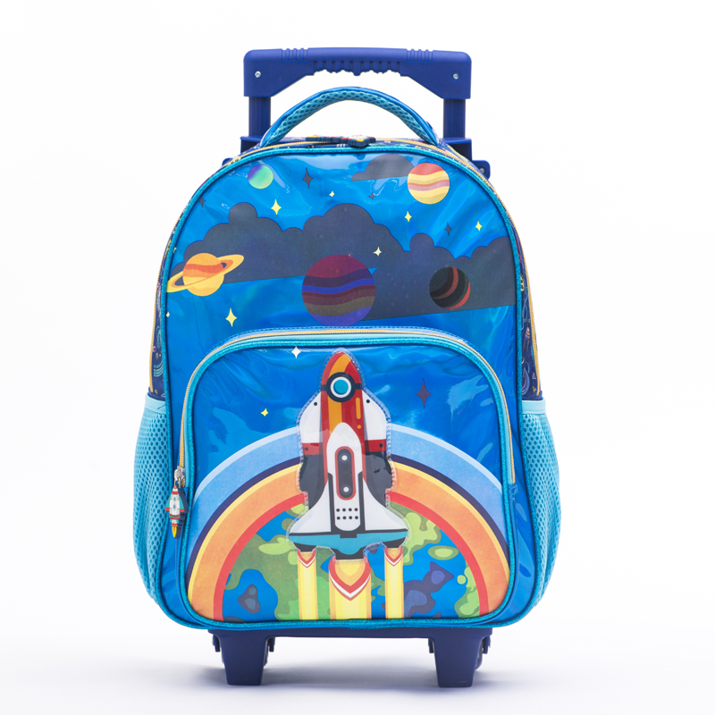 rocket planet trolley school bag support customization welcome to consult | Twinkling Star