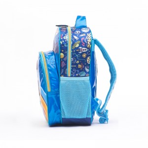 Rocket Holographic Leather Primary School Bag For Boys