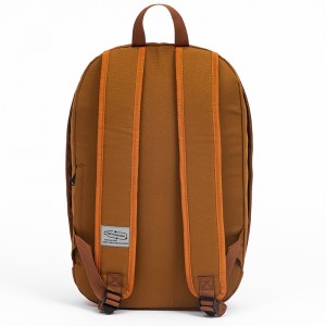 leisure fashion RPET fabric backpack simple and recyclable Eco-friendly with Jacquard ribbon
