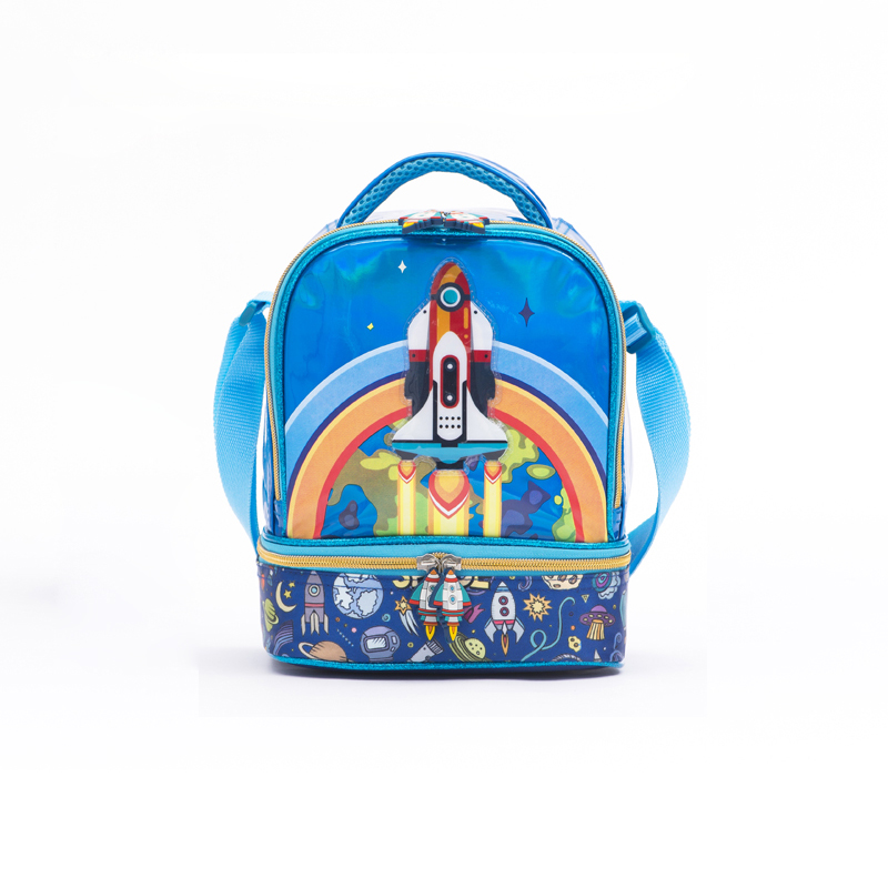 Special Design for School Bag New Models - Rocket Holographic Leather Boys Lunch Bag – Twinkling Star