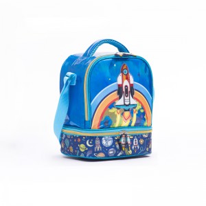 Rocket Holographic Leather Boys Lunch Bag