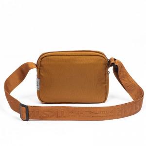 leisure fashion RPET fabric shoulder bag simple and recyclable Eco-friendly with Jacquard ribbon