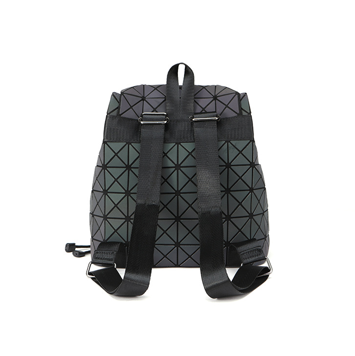 Top Quality Leather Handbag Men - New drawstring overnight bag holographic geometric luminous backpack School Backpacks – Twinkling Star