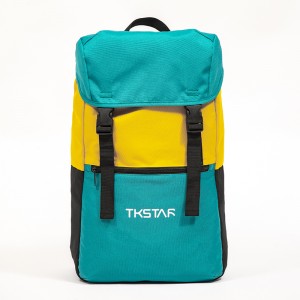 Yellow and blue color matching backpack large capacity sports backpack fashion backpack vrsatile backpack