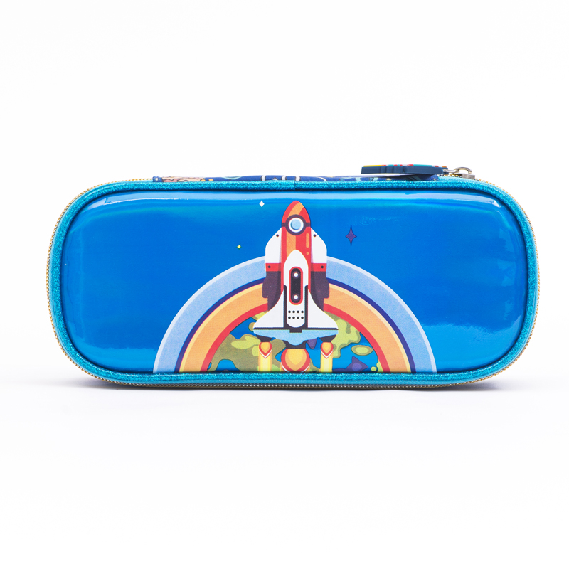 Cheap PriceList for Children School Bag - 2020 Holographic Leather Cartoon Rocket Pencil Case For Boys – Twinkling Star
