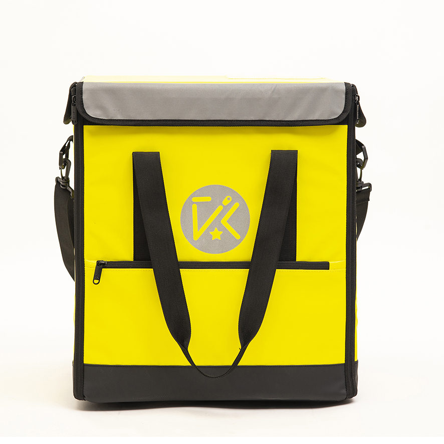 2022 new design yellow multi-functional large capacity food delivery backpack (1)