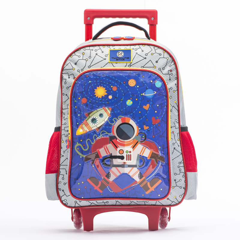 New Delivery for Children School Bag Girls - Spaceman rocket trolley school bag for boys – Twinkling Star