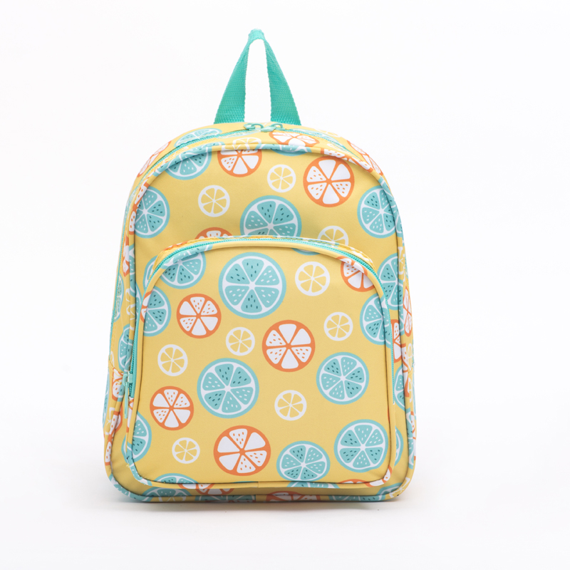 Yellow Lemon Backpack Mini Orange Bookbag Polyester Fabric School Bag For Women Girl|Twinkling Star