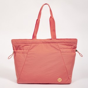 Pale orange handbag soft tote bag lightweight shoulder bag casual bag for commuting