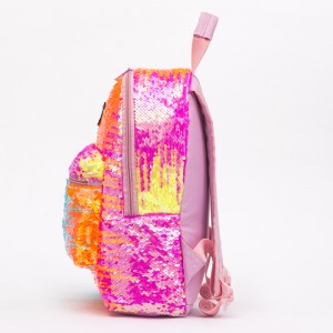 2020 fashion rainbow color sequin school backpack