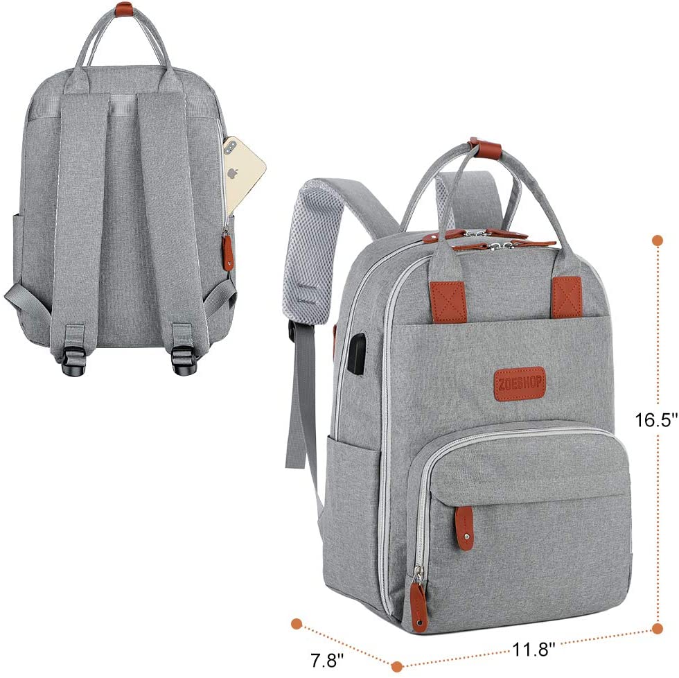 Hot sale Laptop Backpack - Large Diaper Bag Multi-Function Waterproof Maternity Nappy Back Pack Baby Care Stylish Durable Grey Heather – Twinkling Star