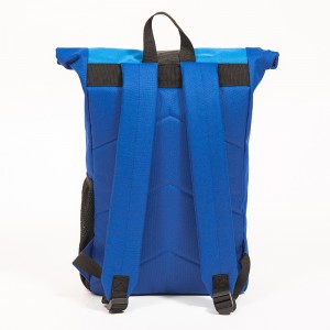 Blue Camouflage Casual Backpack Sports Backpack Roll Top Backpack
