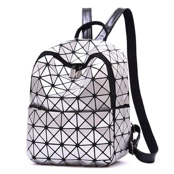 2019 Latest Design Sequin Backpack Bag - Geometric School Backpack Luminous Travel Shoulder Bag Casual Holographic Reflective Backpack – Twinkling Star