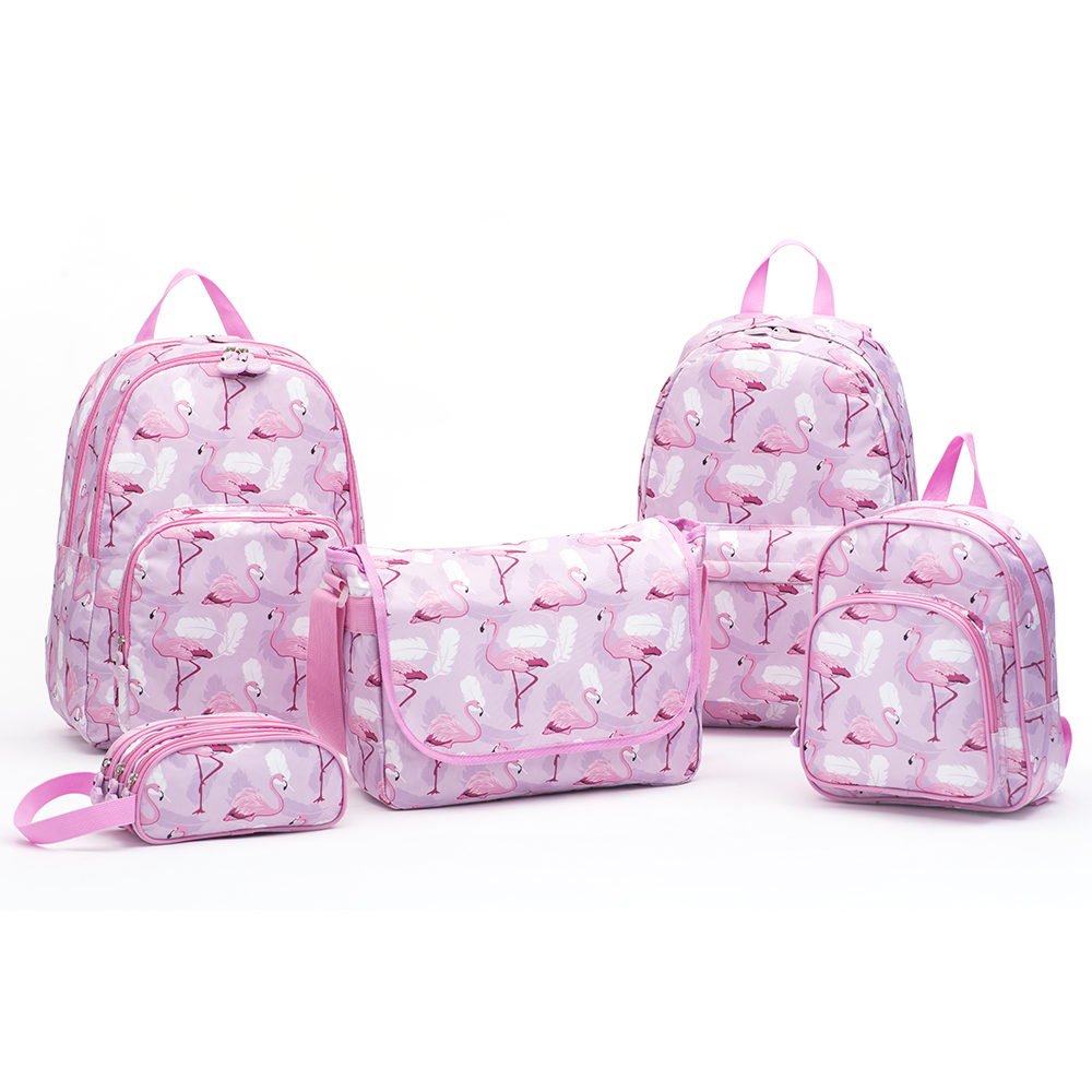 Hot-selling School Bag With Stair Climbing Wheels - fashion flamingo pink cartoon printing casual bags collection – Twinkling Star