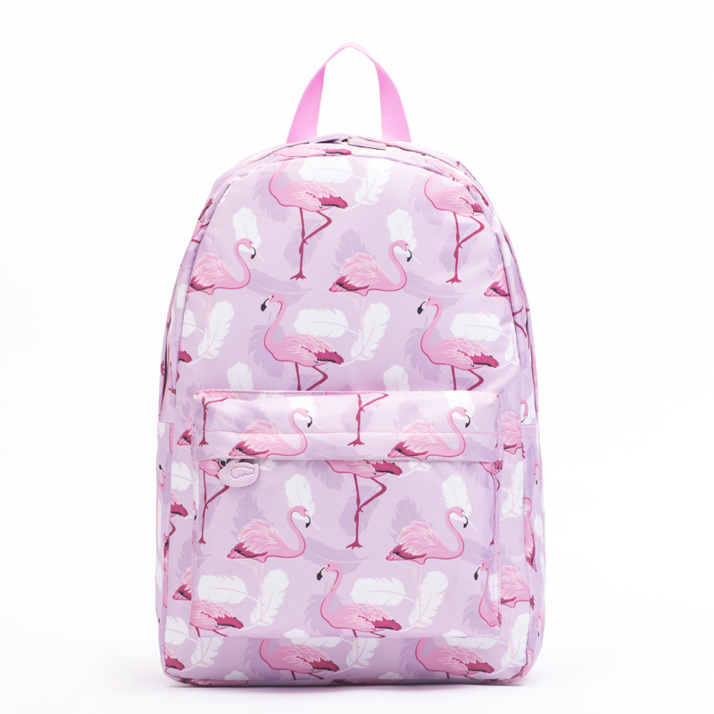 China wholesale School Lunch Box - Pink Flamingo Backpacks Girls Bookbag 17 Inch Laptop Bag Shoulder Bag Casual Daypack – Twinkling Star