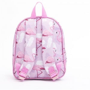 Pink Flamingo Mini Custom Children Backpack