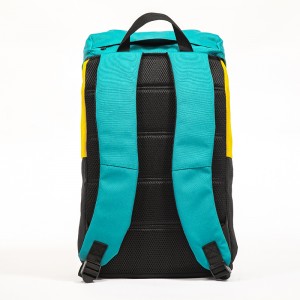 Yellow and blue color matching backpack large capacity sports backpack fashion backpack vrsatile backpack