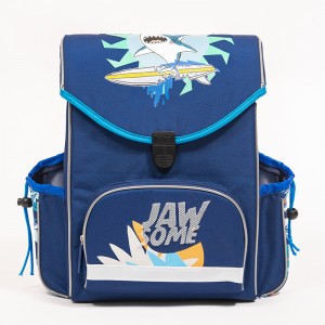 Cute and interesting burden-reducing spine-protecting primary school bag lightweight backpack EVA backpack shark graffiti backpack