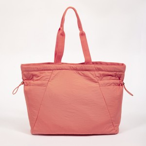Pale orange handbag soft tote bag lightweight shoulder bag casual bag for commuting