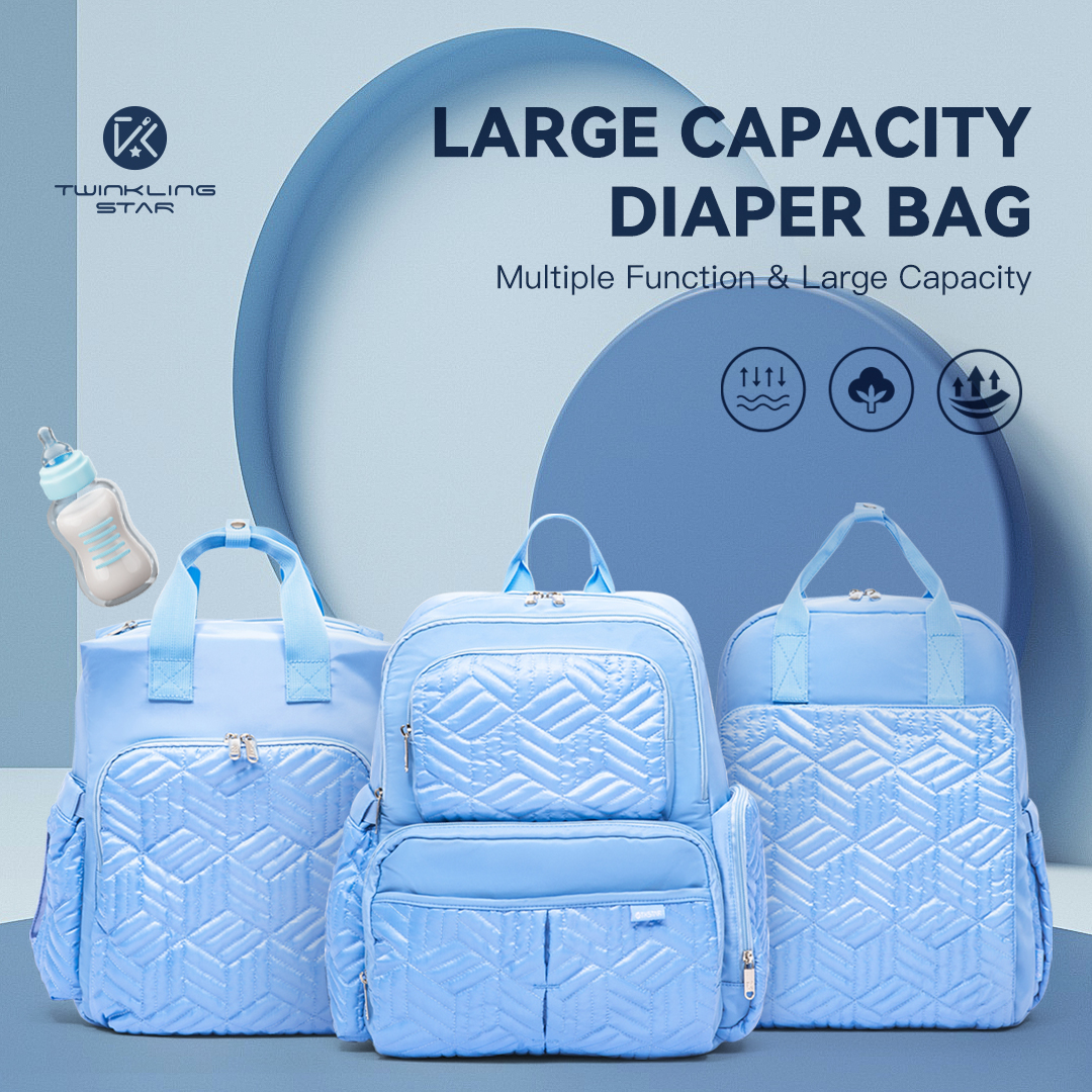 New design quilting large capacity diaper bag and backpack collection | Twinkling Star