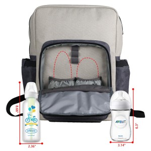 Muilti-Function Waterproof Large Capacity Travel Diaper Backpack for Baby Care with Stroller Straps