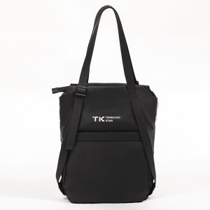 Casual fashion leather film tote bag large capacity commuter shoulder bag handbag black daily bag