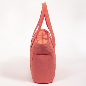 Pale orange tote bag gentle shoulder bag large capacity handbag casual bag