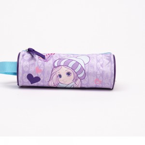 Back To School Round Pencil Case With Cute Pattern For Girl