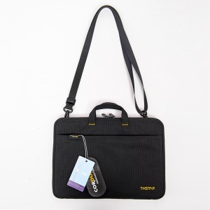 Business stylish cordura laptop sleeve carrying briefcase tablet shoulder laptop bag for 15.6”