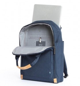 North European Style Leisure Backpack Fine Shape Light Weight Traveling Backpack Navy Blue Daypack