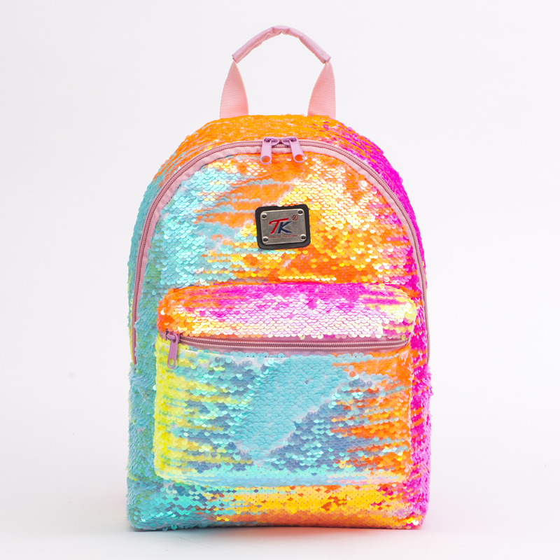 rainbow color sequin school backpack | Twinkling Star