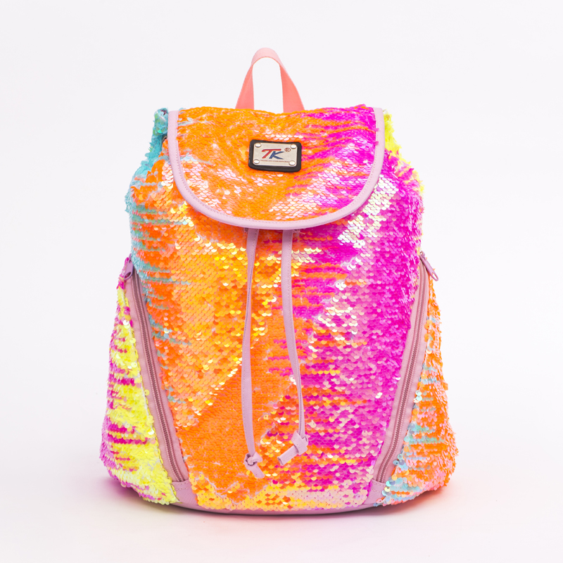 fashion rainbow color sequin school backpack | Twinkling Star