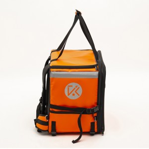Large size new design multi-functional large capacity orange food delivery backpack