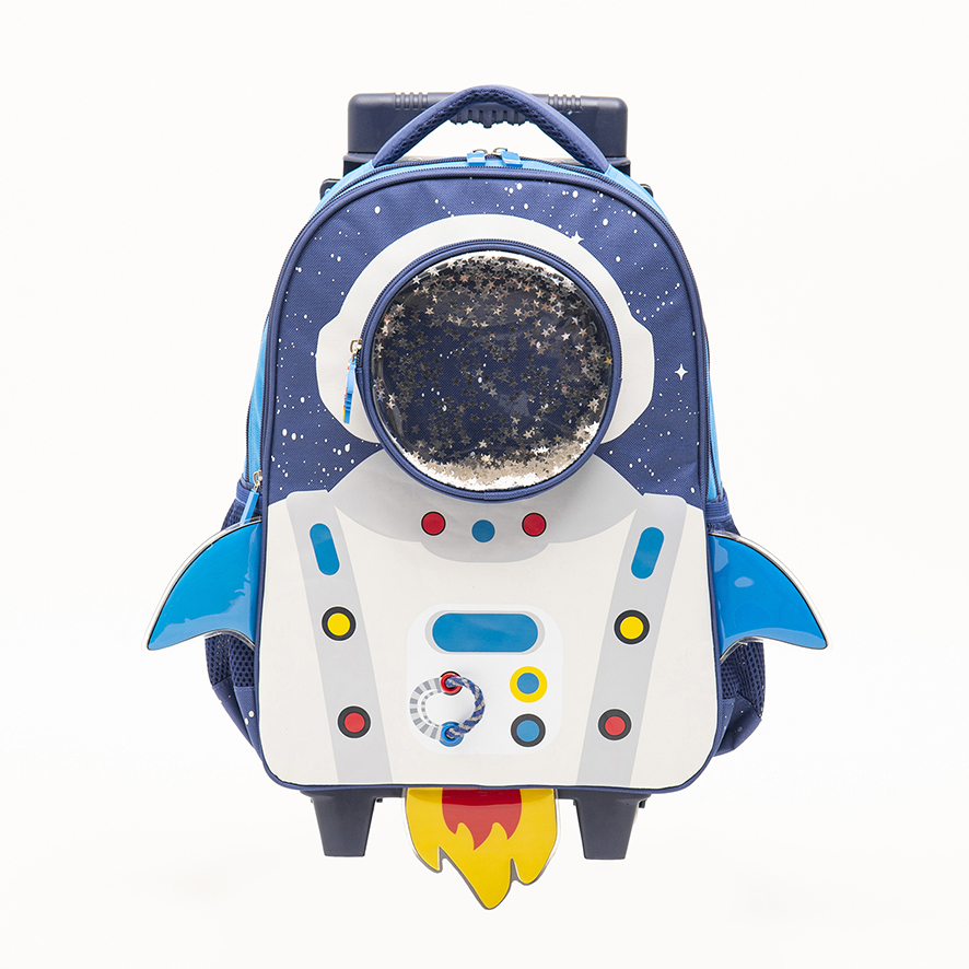 Factory selling School Shoulder Bag - New Design Astronaut Boys Trolly Backpack – Twinkling Star