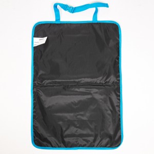 Car rear seat back storage bag kick pad waterproof seat protection pad hanging foldable storage bag
