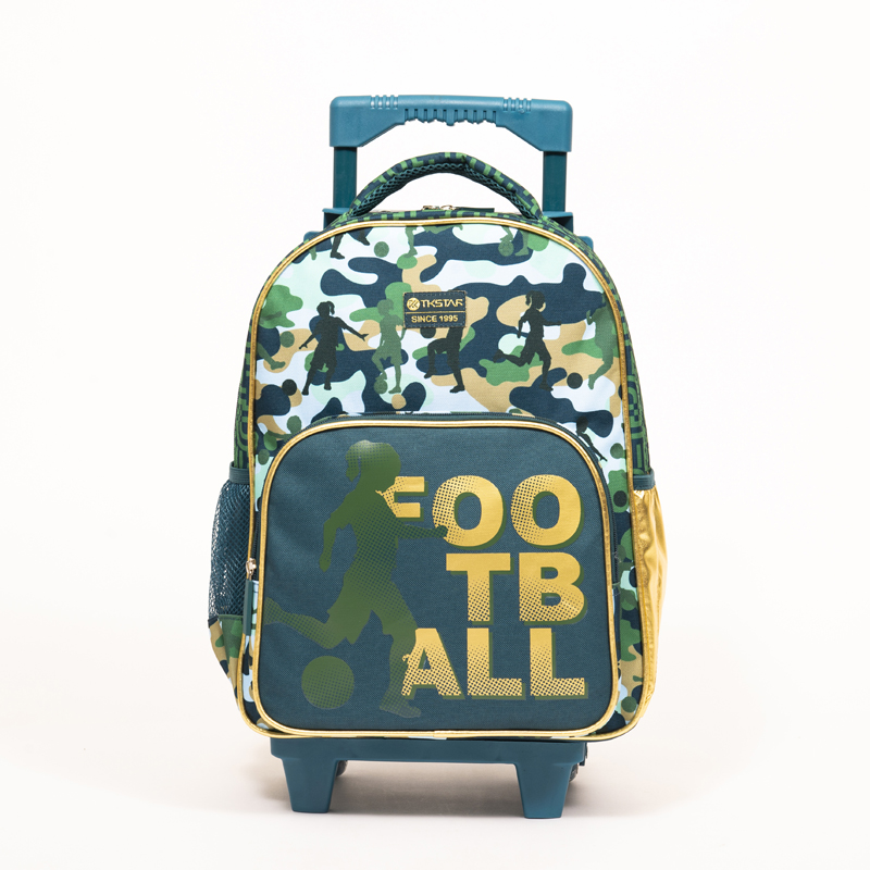 Big Discount Backpacks For School Children - Camouflage football student backpack large capacity school bag student trolley backpack – Twinkling Star
